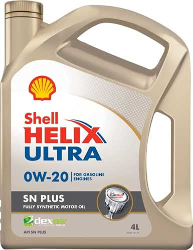 Shell Helix Ultra SN 0W-20 Fully Synthetic Motor Oil (15,000 kms, 4 litres, Pack of 2) + Shell Warrior Black Cap