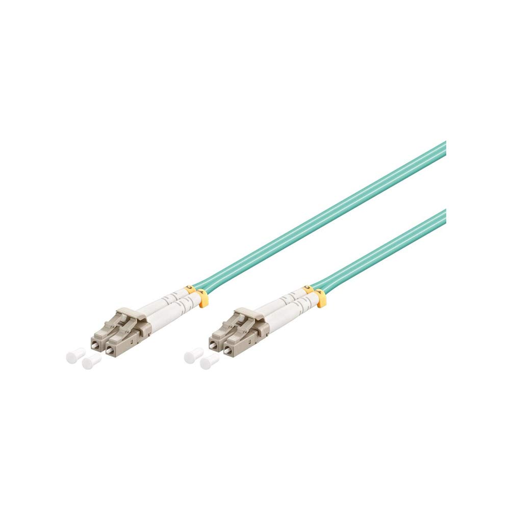Goobay 93385 Optical Fibre Cable, Multimode OM3 Aqua, Turquoise, 2m Length