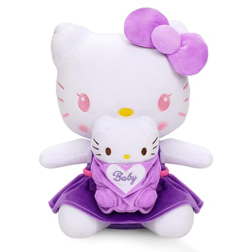 Pembaoing ZIKAIDIMAO Kitty Plush Toy - 13.4 Inch Cartoon Mommy Plush With A Baby Plush Stuffed Animal Plush Pillow Birthday Gift cover