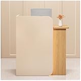3. Ampio spazio di lavoro e archiviazione organizzata: Il piano di lavoro di questo bancone misura 80/100/120/140x45 cm (31,5/39,4/47,2/55,1x17,7 pollici) e offre spazio per computer, registratori di cassa o espositori. Include due cassetti con serratura e guide scorrevoli per un'archiviazione sicura.