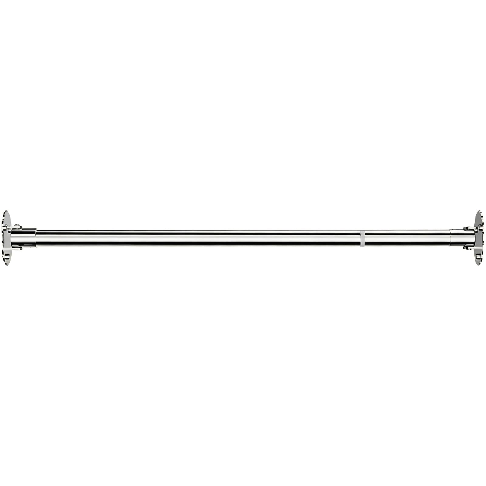 Adjustable Shower Curtain Rod Stainless Steel 180° Rotation 2 Installation Methods, 15"-118" Length, for Bathroom Window Door Wardrobe Kitchen(Silver,100-155cm/39-61in)