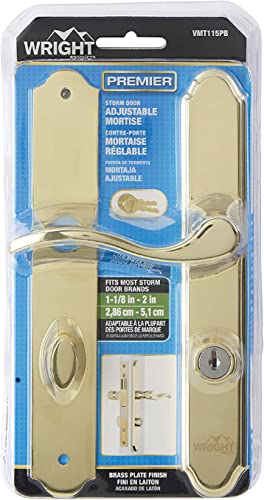 Wright Products VMT115PB Serenade Mortise Keyed Lever Mount Latch With Deadbolt For Screen And Storm Doors thumb #1
