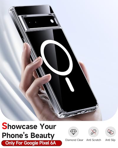 Coque Pixel-6A LeYi avec protection d'écran intégrale et induction MagSafe pour smartphone Google
