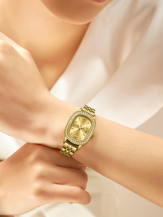 Vintage Women’s Watch Luxury Oval Easy Read Ladies Wrist Watch Quartz Elegant Waterproof Watches Adjustable Strap with Tool - Image 2