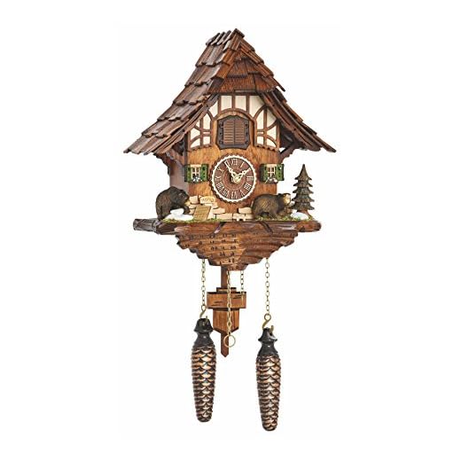 Trenkle Quartz Cuckoo Clock Black Forest House with Music TU 4201 QM