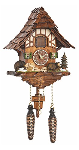 Trenkle Quartz Cuckoo Clock Black Forest House with Music TU 4201 QM
