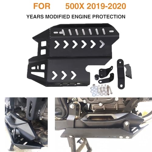 Cubre cárter CB500X 2019-2020 protector chasis aluminio plateado duradero 7