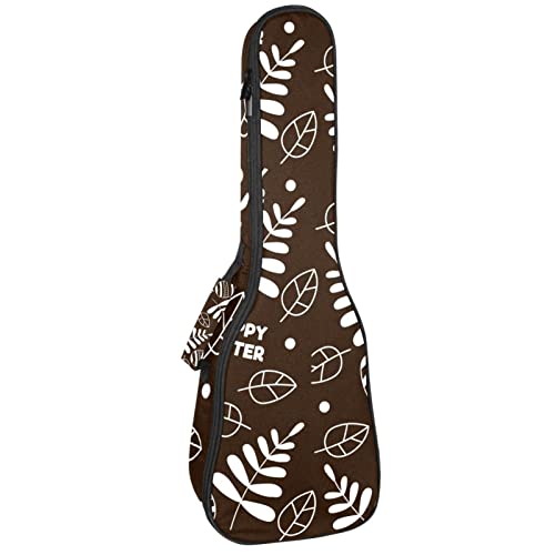 Sac à dos pour ukulélé de concert et soprano rembourré 10 mm motif feuilles