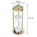 15 Minute Sand Timer, Vintage Hourglass,Antique Brass Sand Clock,Vintage Sand Watch 15 Min,Antiguo Reloj De Arena 15 Minuto,Metal Unique Sandglass for Gifts Games Cooking Home Decoration