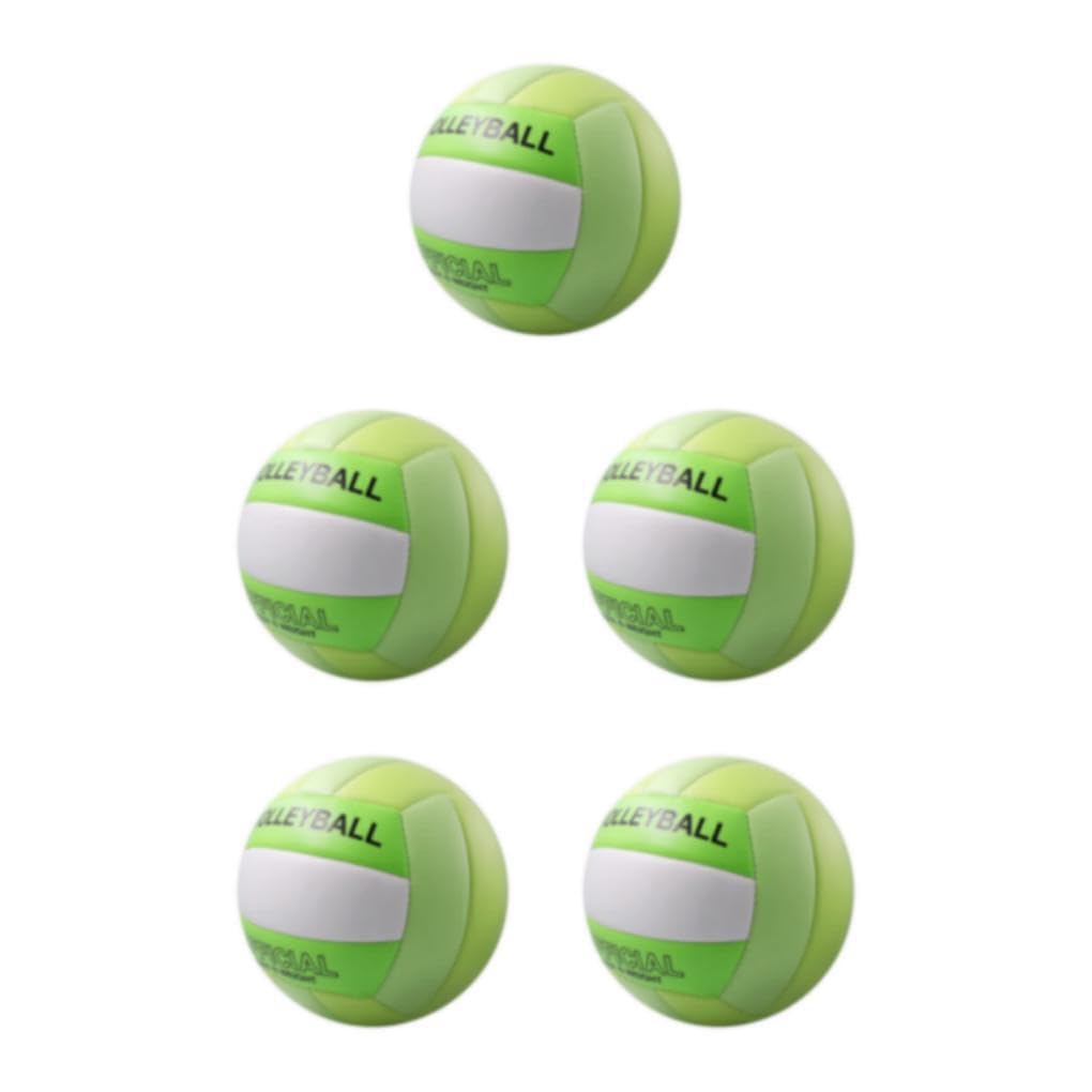 5 Ensemble de Volley-ball pour l'extérieur, ingrédients écologiques, artisanat exquis, Match Durable, entraînement en PVC, volley-ball en plein air, vert