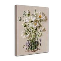 白い花の絵 Amazon.co.jp: キャンバスに白い花の絵、装飾用ウォールアート