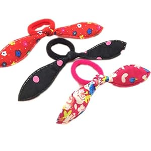 20 stks Kleur Willekeurige Kinderen Meisjes Elastische Haarband doek haar Bowknot Verstelbare Haar Wand Hoofd…