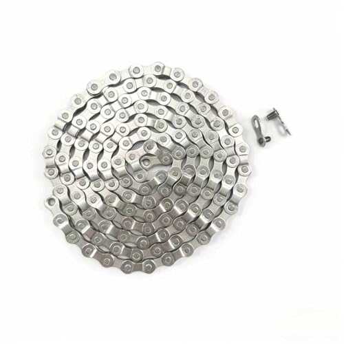 CUEQQY Bicycle Chain Suitable for Road Bikes Mountain Bikes City Bikes Folding Bikes and Electric Bikes (HUB Motor) 6/7/8 Speed 126 Links with Quick Release