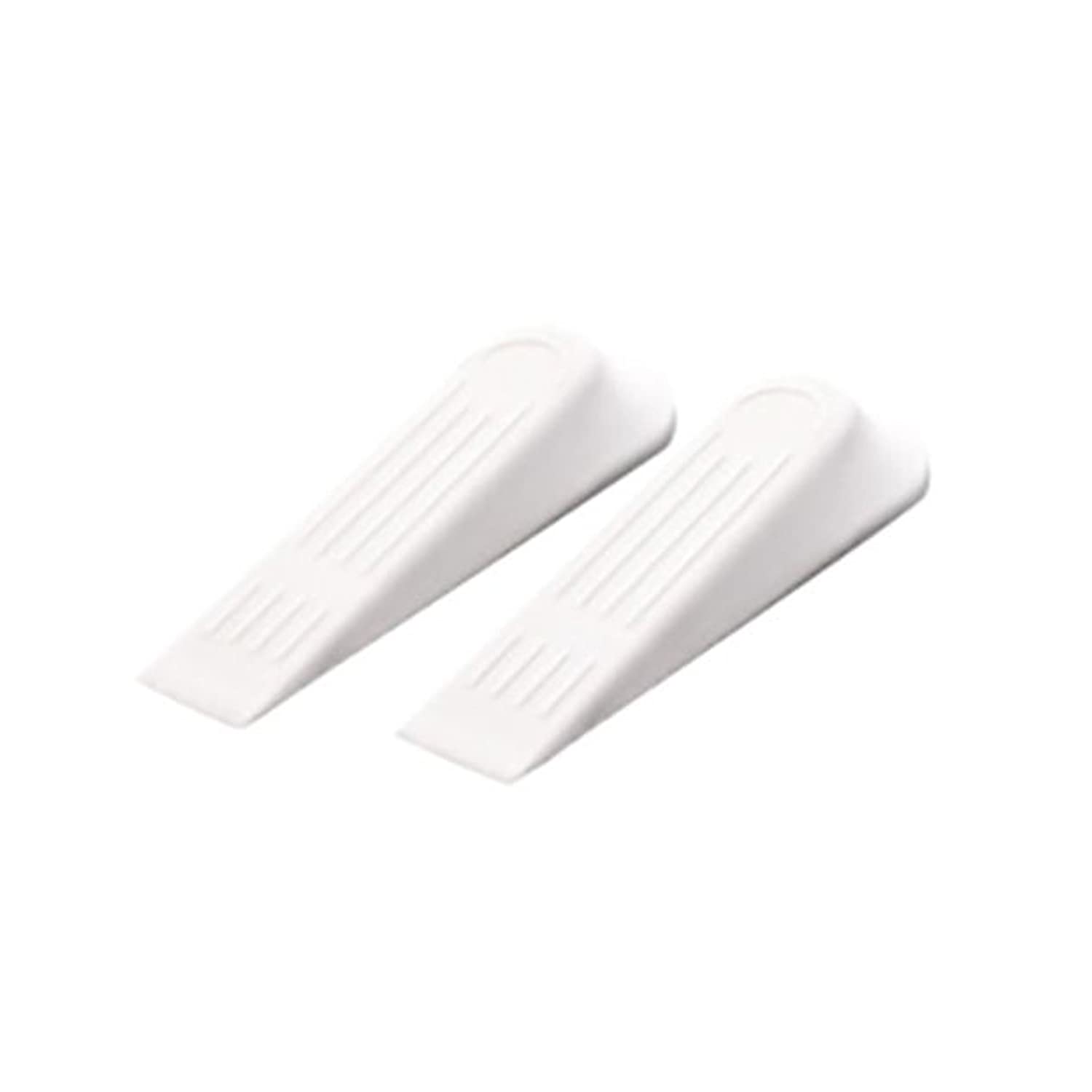 SOLDOUT™ 2 PCS Wedge Door Stop Stopper Holder Guard Protector Wedge Security Door Card For Kids Baby (White, Pack of 2, 12 CMS)