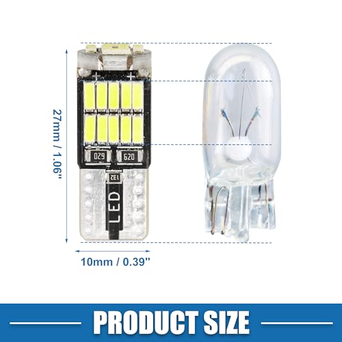 T10 194 168 W5W 2825 Canbus LED 6500K 4014 Chipset 26SMD (Set 10) miniatura 3