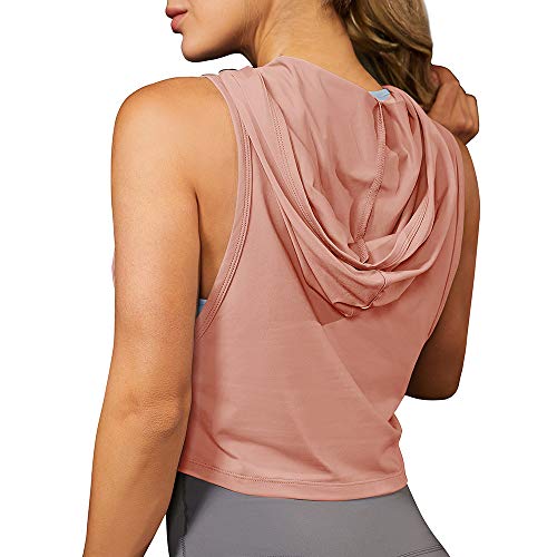 MSBASIC Crop Oberteile Damen Fitness Tank Top Damen Sommer Yoga Oberteile Damen Medium, Rosa Cover