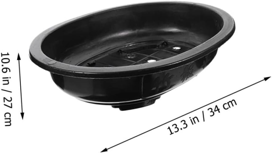 FAVOMOTO 4Pcs Large Oval Flower Pots with Drainage Practical Bonsai Planters for Gardens for Flower and Plant Display Lightweight Design for Easy Movement