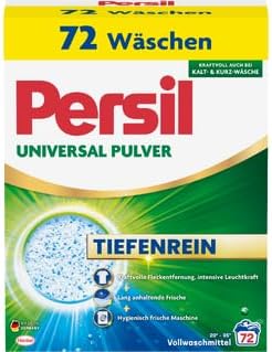 Persil Universal deep clean detergent for deep clean detergent 72 washes, complete detergent for deep clean washing and a hygienically fresh machine, even for cold and short washing, effective from