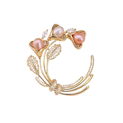 Broche orchidée cloche pour rompre la monotonie d'un manteau ou costume trop sobre