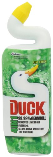 Duck Toilet Bowl Cleaner Liquid, Deep Action Gel, Pine, 750 ml, Pack of 8