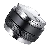 Cabilock Distribuidor de café, nivelador de calcadeira de café de aço inoxidável, moedor de prensa de grãos de café, martelo de pó expresso para máquina de café de escritório familiar, acessórios preto