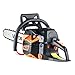 VEVOR 20inch 62CC Gas Powered Chainsaw, 3.8 HP 2 Stroke Engine Gas Power Chainsaws with Non-Slip Handle, Gas Chainsaws with Dual Fuel Tanks, For Wood Cutting, Tree Trimming, and Land Clearing