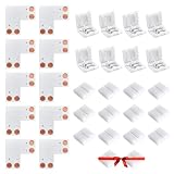 JACKYLED 8mm 2 Pin LED Strip Connectors Lights Connector, L Shape Gapless Solderless Connectors LED Adapter Light Extension Connectors for 8mm Wide Single Color Flex LED Strips - 8mm 2pin Total 22Pcs