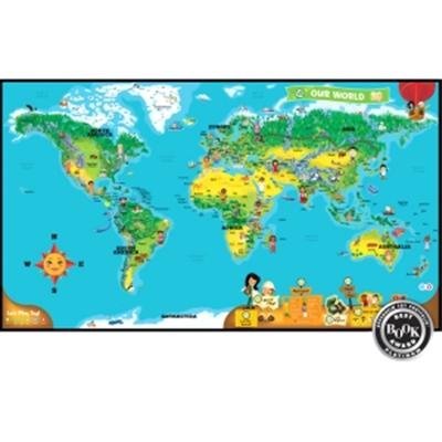 Etiqueta interactivo mapa del mundo