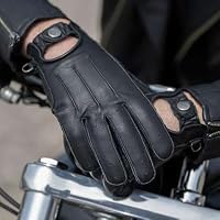 Mycl Turell Motorradhandschuhe Easy Rider - Motorrad Handschuhe Herr - Echtleder - Handschuhe Herren Motorrad Leder mit Aramid Verstärkung - Schlicht und Edel - Retro Vintage Look (Schwarz, 3XL) – Ansicht 6