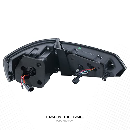 Inginuity Time Led Tail Lights For Vw Volkswagen Jetta 2015 2016 2017 2018 With Start Up Animation Sequential Indicator Rear Lamp Assembly (Smoked) #TOP6