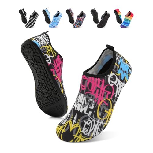 Water Shoes Barefoot Aqua Socks Quick-Dry Swimming Shoes Non-Slip Sole