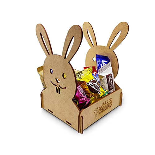 Kit 10 Caixotes Coelho Páscoa Decoração Lembrancinha 12 x 13 cm