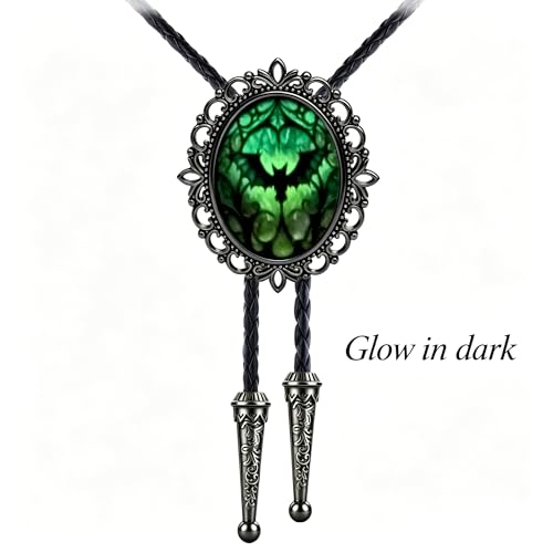 Image of Jeilwiy Bolo Tie for Men Western Cowboy Gothic Bolo Tie Necklace Halloween