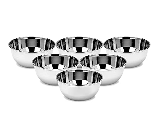 Image of BLeaf Stainless Steel-Serving Bowl /Vati /Katori Pack of 6 (250ml Each)