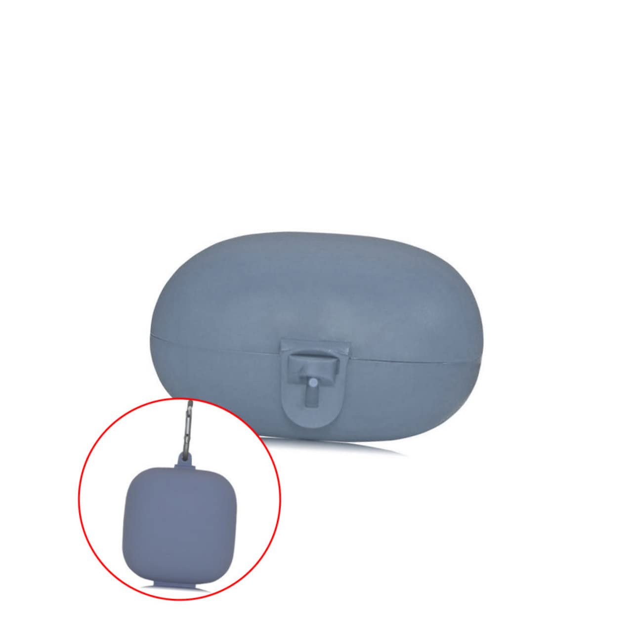 DOITOOL Custodia Protettiva Per Cuffie Con Fibbia in Metallo 3 Pezzi Scatola Portaoggetti in Plastica Antigraffio Grigia