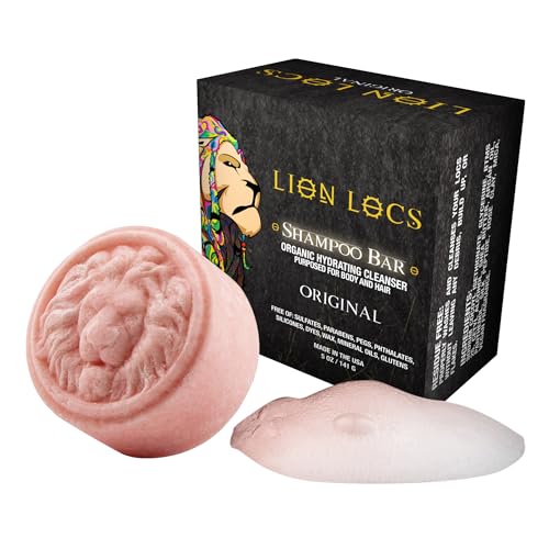 Lion Locs Shampoo Bar, Conditioner, & Body Wash - Works for All Hair & Skin Types - Dreadlocks,...