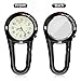 Hicarer 2 Pieces Clip on Quartz Watch Backpack Fob Belt Glow in The Dark Unisex Pocket Watch with White Dial for Doctors Nurses Outdoor Activities(Black)