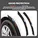 Ferianl 2PCS Car Wheel Tire Eyebrow Strips, Silicone Automotive Fender Flare Arch Lip Trim Strip, Curved Anti-Collision Wheel Arch Protectors for Most Vehicle (Black)