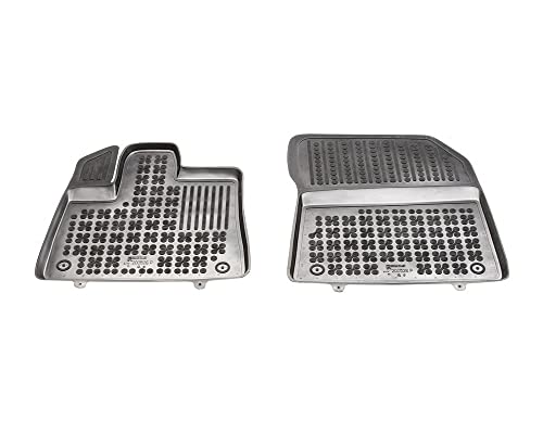 Rezaw Tapis de Sol en Caoutchouc Compatible avec Peugeot Partner III Version Furgon, Avant (à partir de 2018) + nettoyant en Plastique (Cadeau)