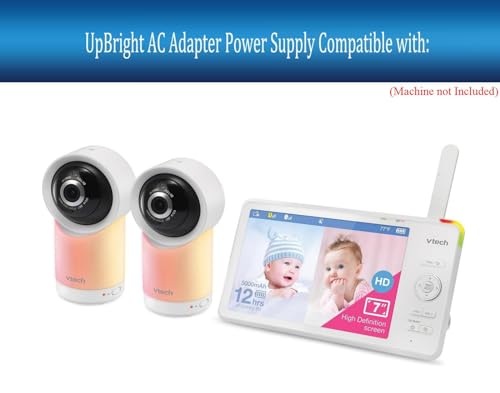 Upbright VTECH RM7766-2HD POWER SUPPLY 5V Ac/Dc Adapter Compatible With Vtech Rm7766Hd Rm7766-2Hd Rm7766-2 Rm77662Hd 7 Inch Smart Wi-Fi 1080P Pan & Tilt Video Baby Monitor Rm 7766-2 Hd 7766Hd V-Tech Power Supply Cord Battery Charger thumb #1