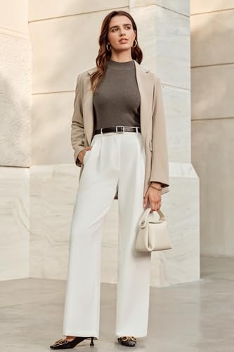 Arach&Cloz Womens Wool Blend Sweater Soft Turtleneck All-Season Casual Tank 20253