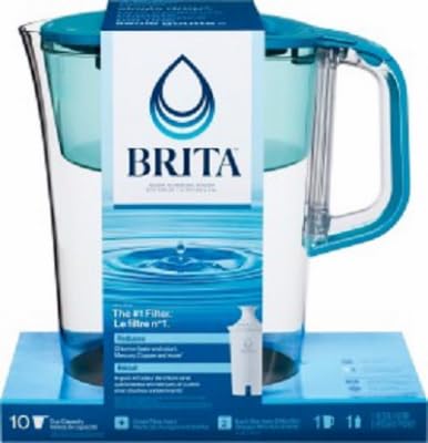 Brita 50686 Jarra de filtro de agua + filtro, capacidad de 10 tazas, cantidad 2