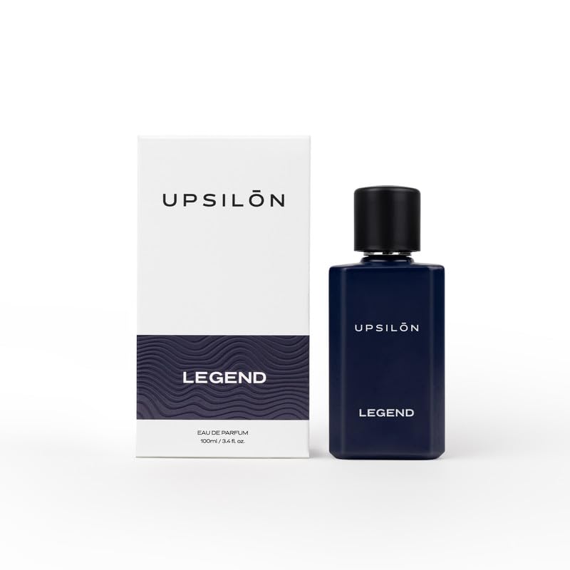 UPSILON Legend Perfume for Men 100 ml Eau De Perfume with Lemon, Orange, Patchouli & Red Apple | Long Lasting Woody & Warm Fragrance, Mens Perfume Spray, Travel Friendly, Luxury Scent, Pack of 1