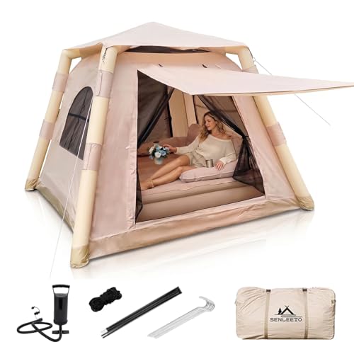 7.2' x 7.2' Inflatable Tents for Camping, Easy Setup...