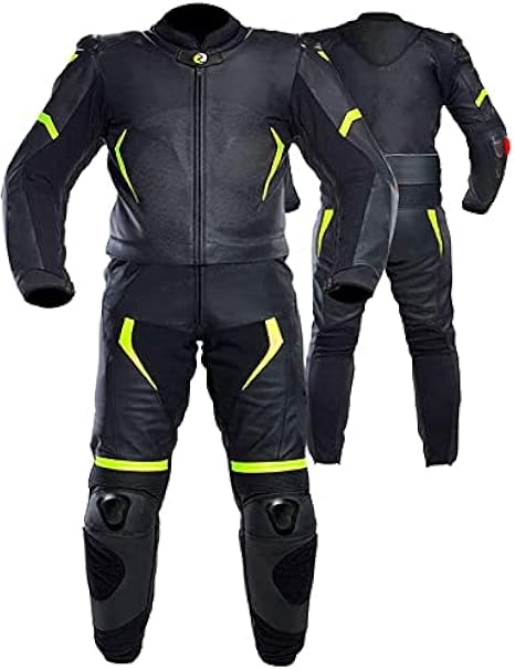Amazon.com: Zens - Traje de moto de piel para hombre con armaduras CE :  Automotriz