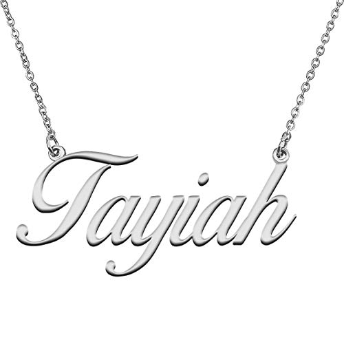 GR859C Custom 18K Gold Plated Necklace with Name Tayiah for Women
