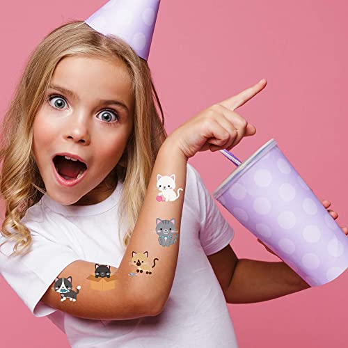 Kitten Temporary Tattoos | Pack Of 36 | Made In The Usa | Skin Safe | Party Supplies & Favors | Removable #TOP1
