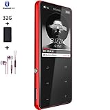【Multi-Funktionen -Bluetooth】 Bluetooth 4.0 ② 2.4 Zoll Großer Bildschirm ③ Stoppuhr ④ Video - Musik ⑤ FM Radio ⑥ Lautsprecher Eingebaut ⑦ Synchronisation von Daten ⑧ Kalender ⑨ Aufnahme ⑩ E-Book ⑪ Alarm einstellen ⑫ Endzeit ausschalten ⑬ A-B-Wiederholung ⑭ Unterstützen Sie eine Speicherkarte SD/TF bis zu 128 GB⑮Ordnerwiedergabe, Folder Play⑯ Multi-Language-24 Sprachen.