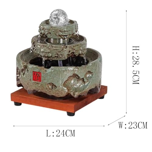 Fuente de agua corriente para zen y meditacion en casa adorno ceramica 3