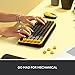 Logitech POP Keys Mechanical Wireless Keyboard with Customizable Emoji, Durable Compact Design, Bluetooth or USB Connectivity, Multi-Device, OS Compatible - Blast Yellow